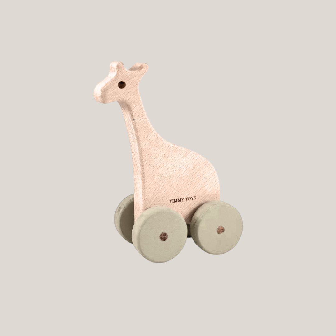 Wooden Giraffe Wheely Toy