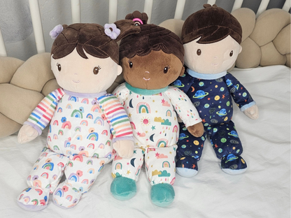 Isabelle Rainbow Stripe Soft Doll
