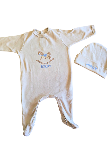Personalised Deluxe Baby Gift Set - Rocking Horse