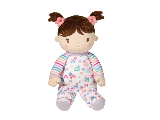 Isabelle Rainbow Stripe Soft Doll
