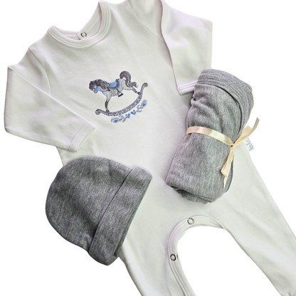 Personalised Deluxe Baby Gift Set - Rocking Horse