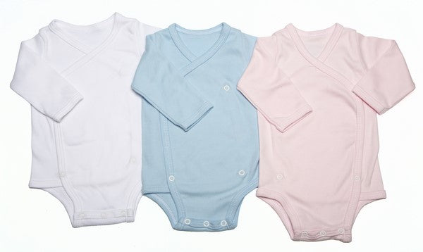 2-Pack Long-Sleeved Crossover Button-Up Onesies Mixed Colours - Little Lumps