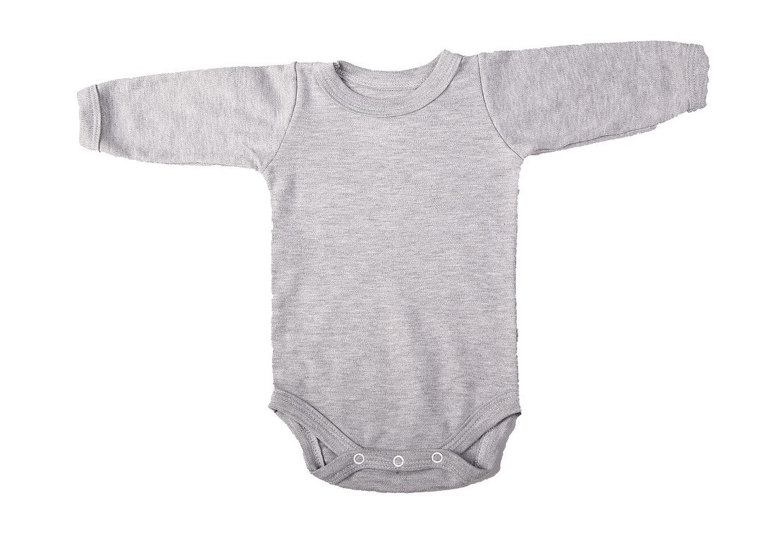 Bulk 6 pack Blank Long-Sleeved Crew Neck Onesies 100% Cotton - Little Lumps