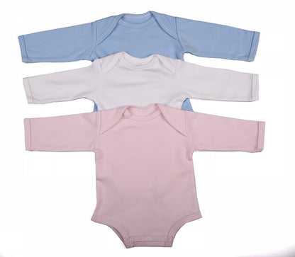 2-Pack Blank Long-Sleeved Baby Onesies With Envelope Neckline - Little Lumps
