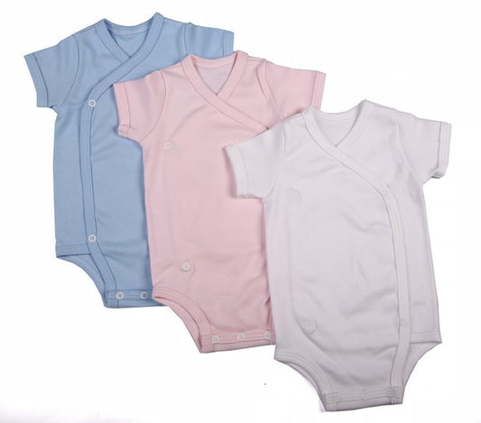 Cross-over Baby Onesie short sleeve - Little Lumps