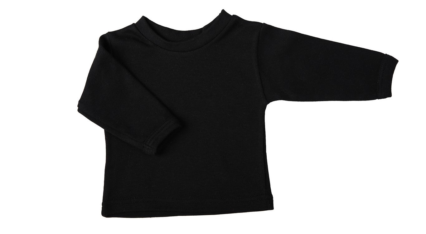 Blank 2 pack Baby Crew-Neck T-Shirts With Long Sleeves Mixed Colours - Little Lumps