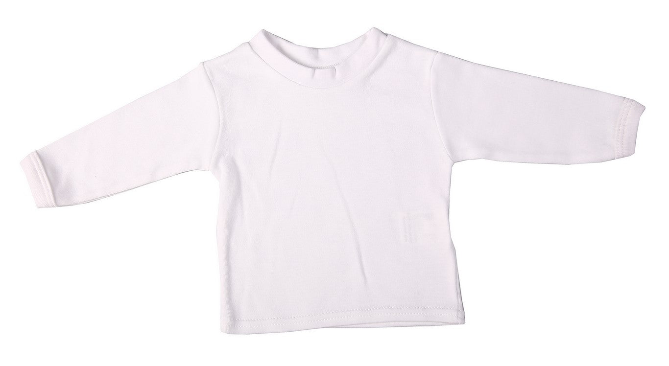 Blank 2 pack Baby Crew-Neck T-Shirts With Long Sleeves Mixed Colours - Little Lumps
