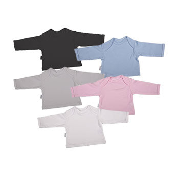 Blank Long-Sleeved Baby T-Shirts With Envelope Neckline 2-Pack - Little Lumps