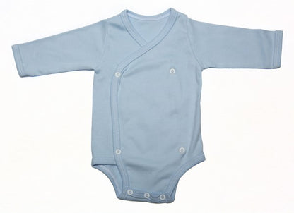 Baby Crossover Button-Up Onesie With Long Sleeves - Little Lumps