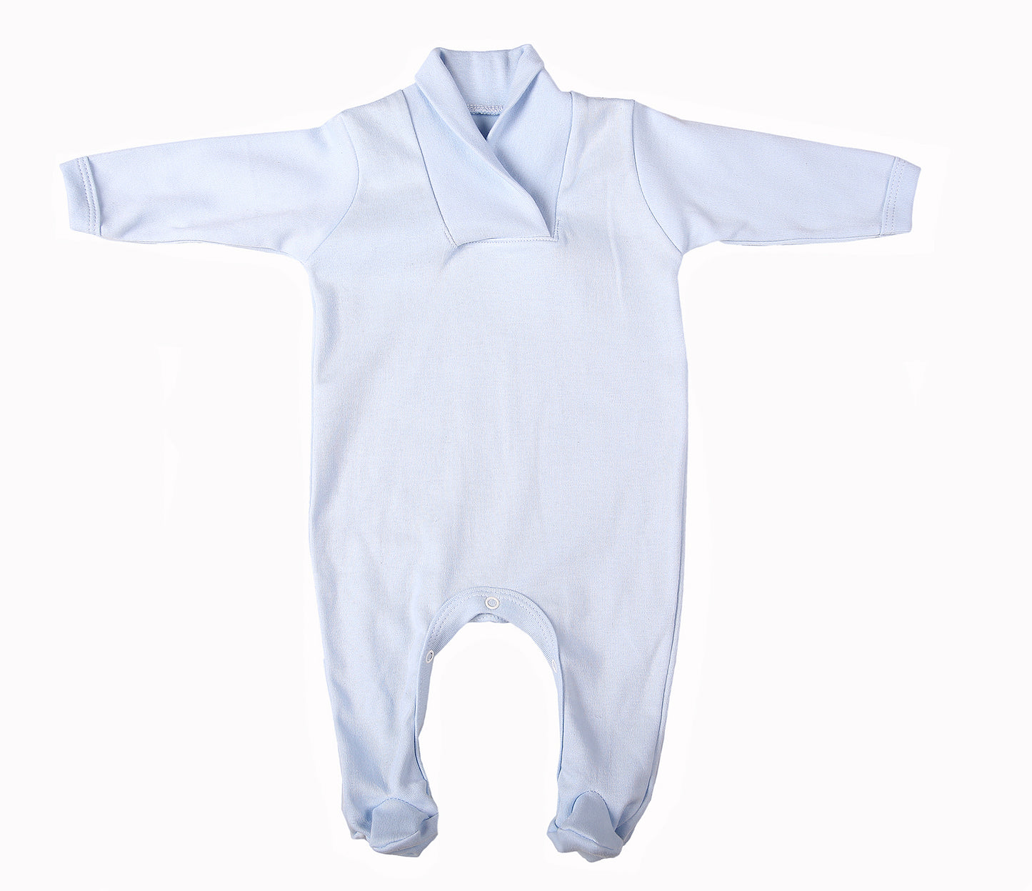 2-Pack Blank Babygros With Crossover Collar In 100% Cotton - Little Lumps