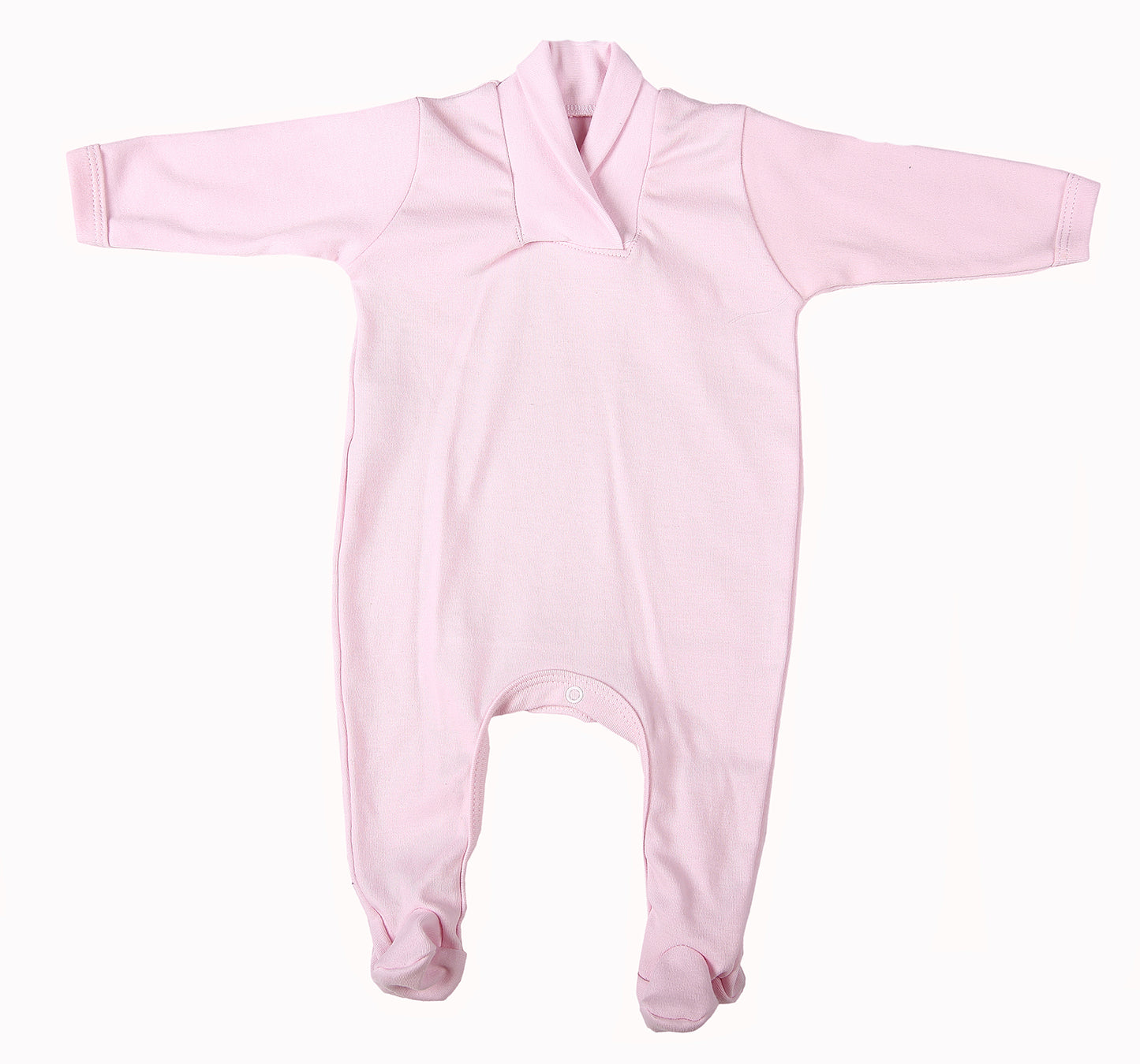 2-Pack Blank Babygros With Crossover Collar In 100% Cotton - Little Lumps