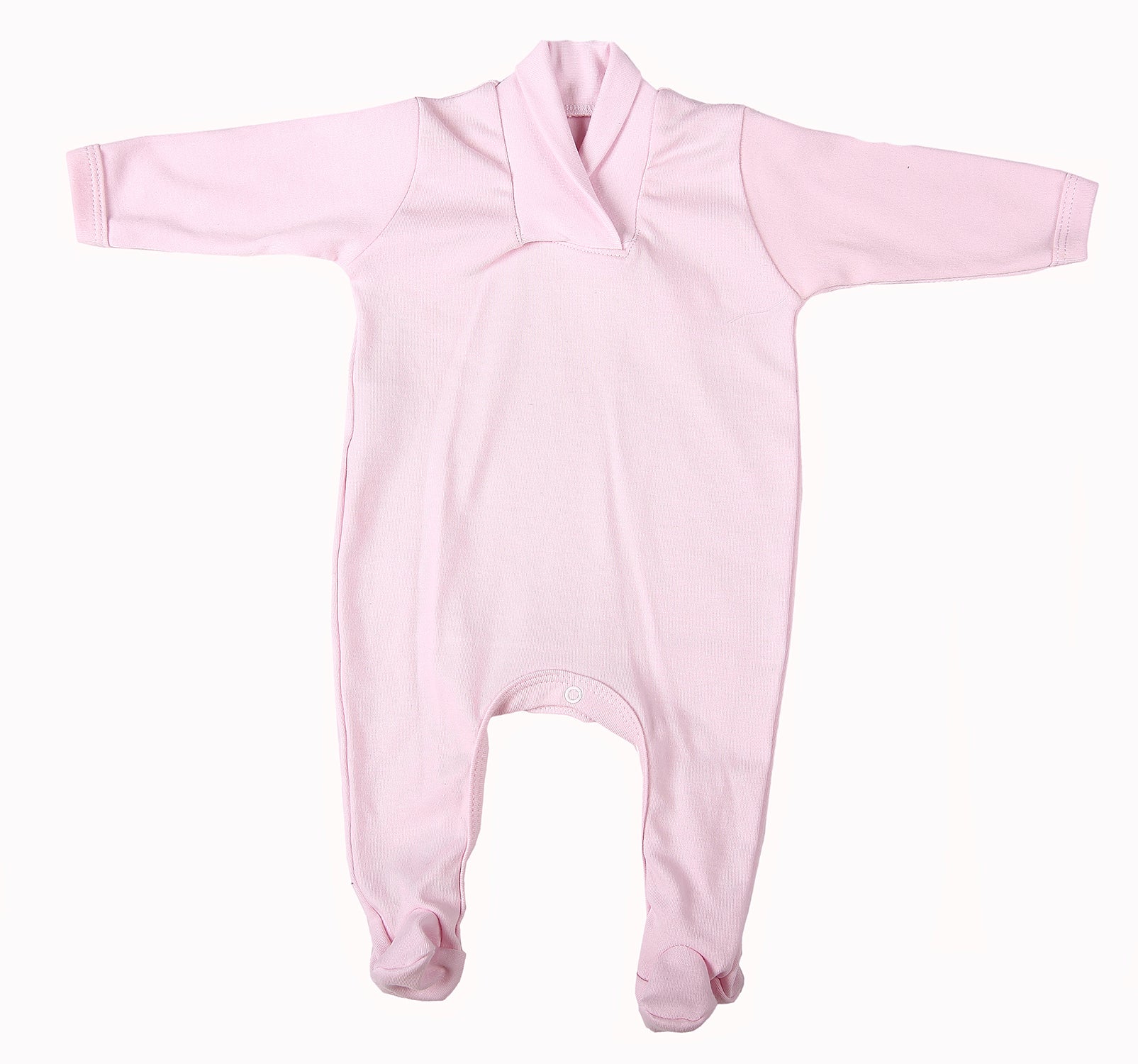 2-Pack Blank Babygros With Crossover Collar In 100% Cotton - Little Lumps