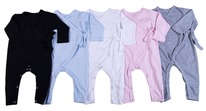 2-Pack Kimono Blank Babygros Made From 100% Cotton - Little Lumps